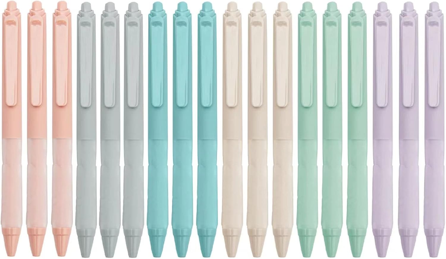 Linbsunne Ballpoint Pens Medium Point 1mm Black Pen with Super Soft Grip Ball Point Pen for Men Women Retractable Pens (18-pack)