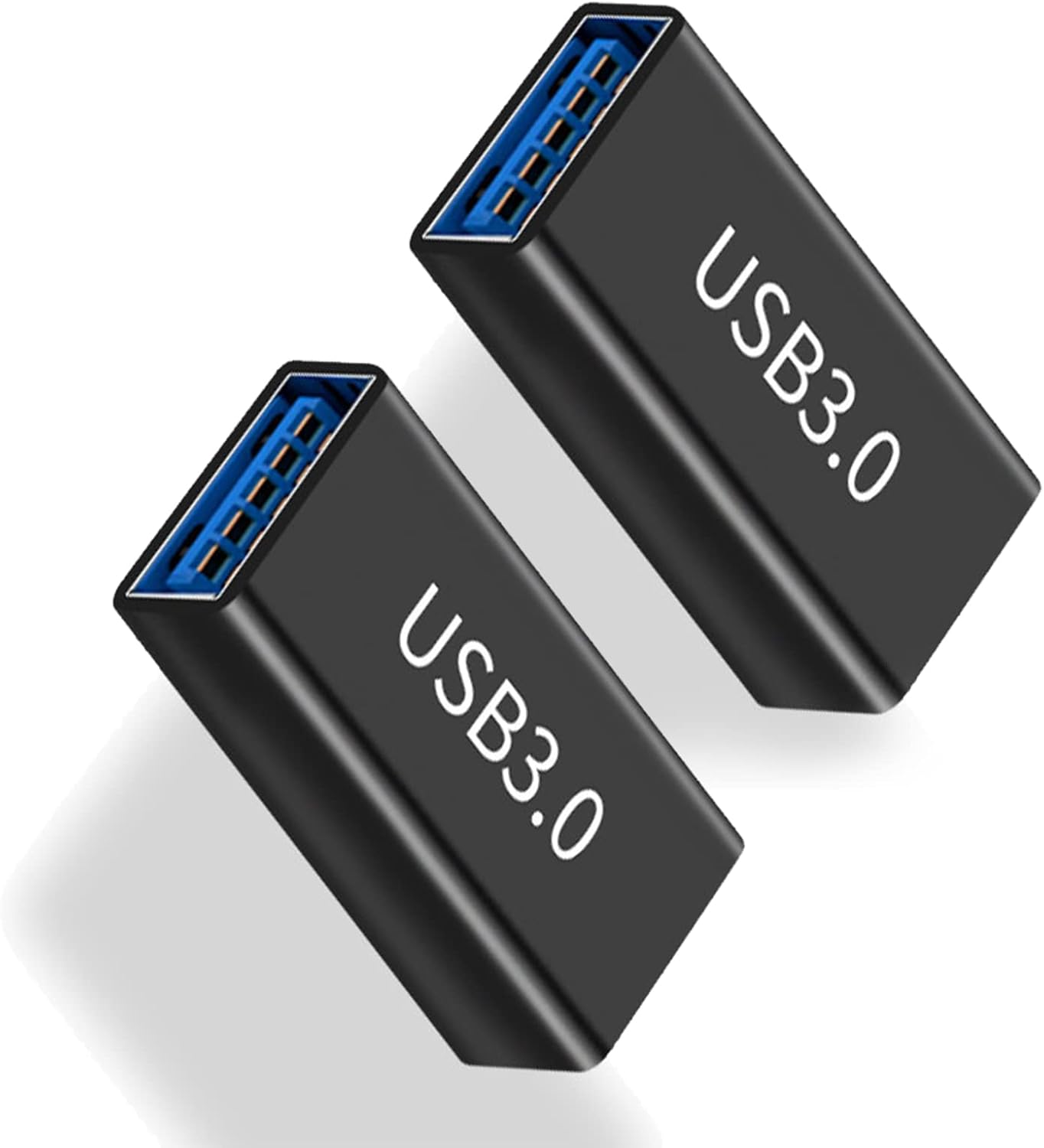 iJiZuo 2-Pack USB 3.0 Coupler USB Female to Female Adapter Gender Changer, USB 3.0 Female to Type A Female 3.0 Cable Coupler, for Connecting Two USB Male Ends Cord, Extension Connector