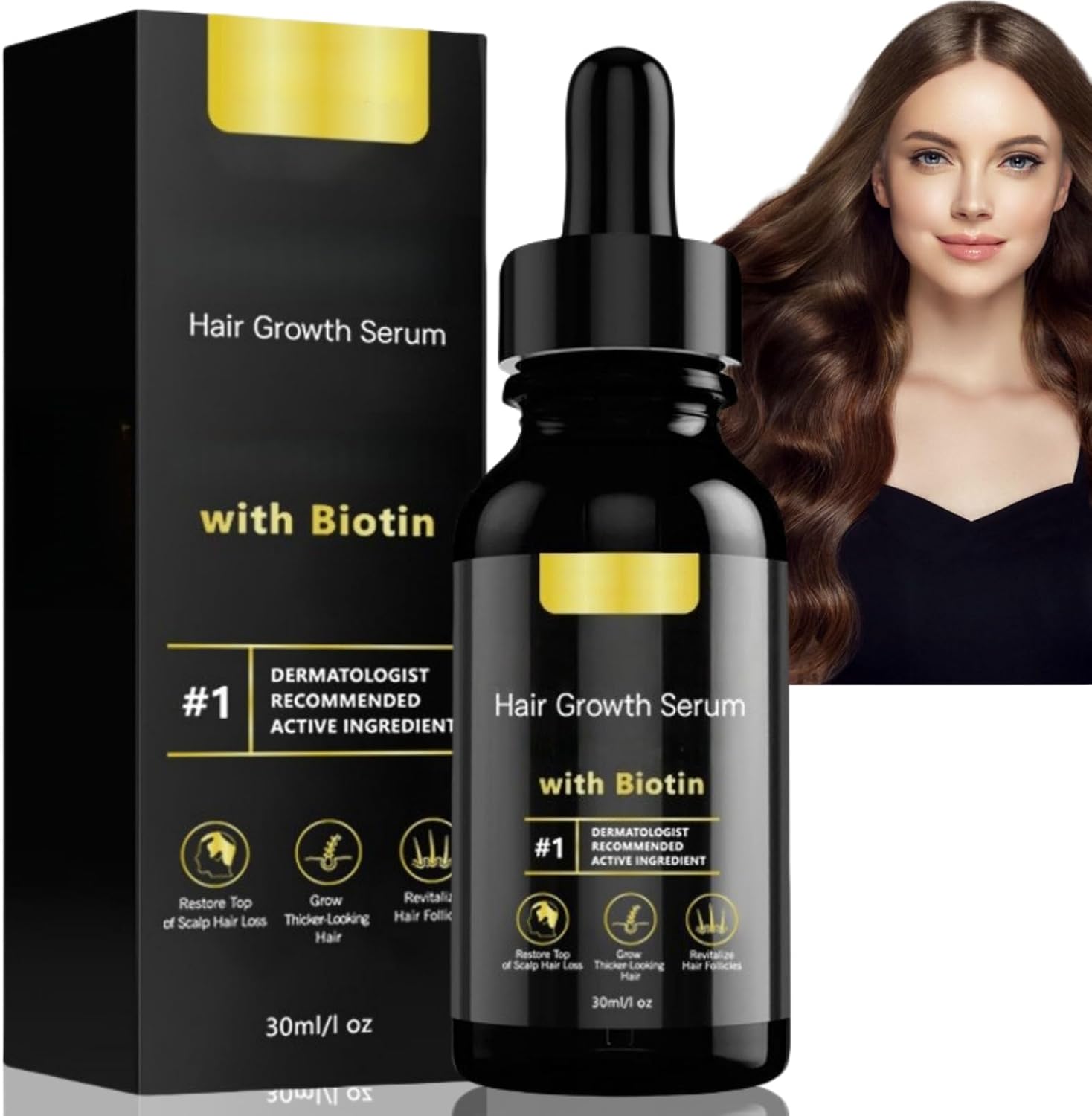 30ml Men and Women Hair Growth Serum,Hair Growth Oil with 5% Biotin,Wild Hair Gro/wth Oil,Hair Regrowth Treatment,H/air Serum for Hairgrowth with Biotin,Thicken and Strengthen for Ha/ir Regrowth