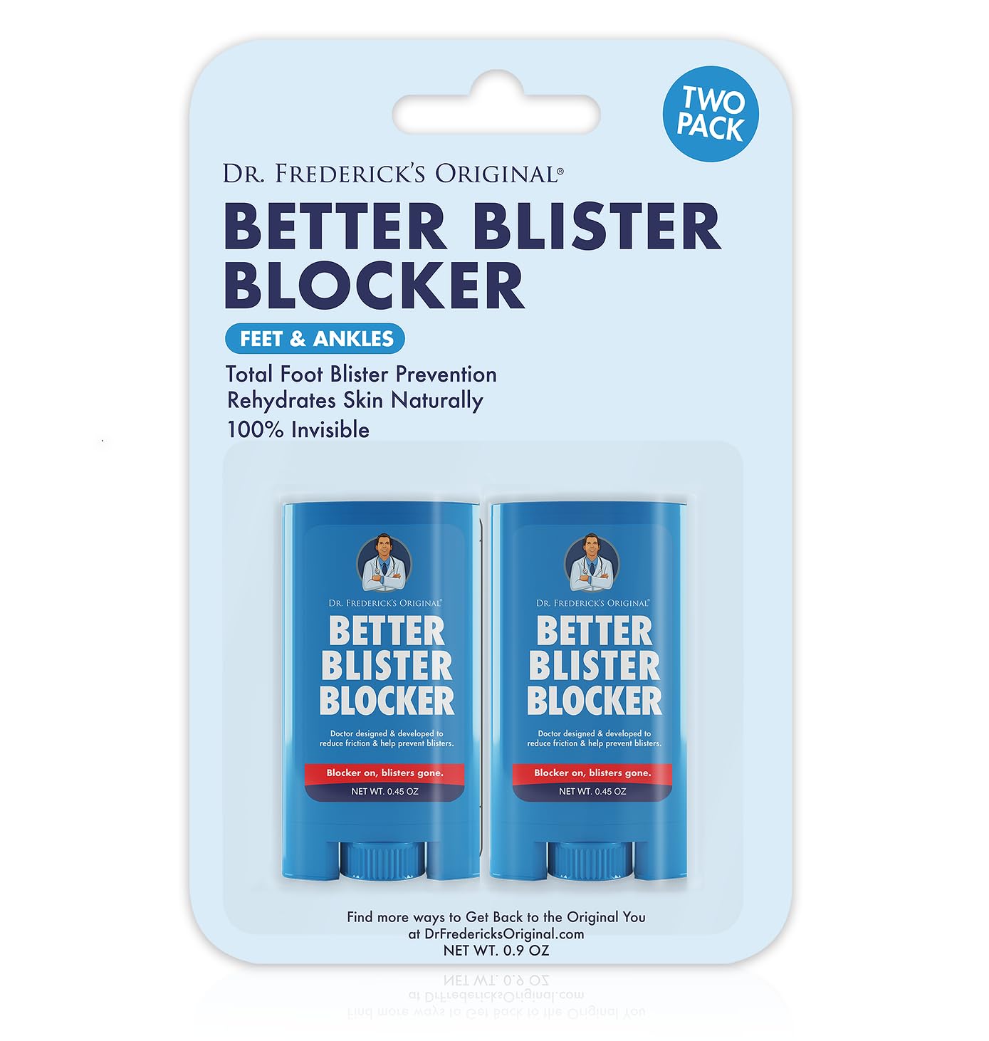 Dr. Frederick's Original Better Blister Blocker, 2 x 0.45 oz Sticks