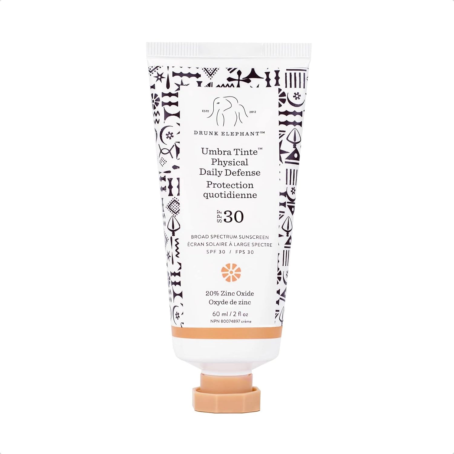 Drunk Elephant Umbra Tinte Physical Daily Defense - Tinted Moisturizer and Broad Spectrum SPF 30 Sunscreen (60 mL / 2 Fl Oz), Lotion