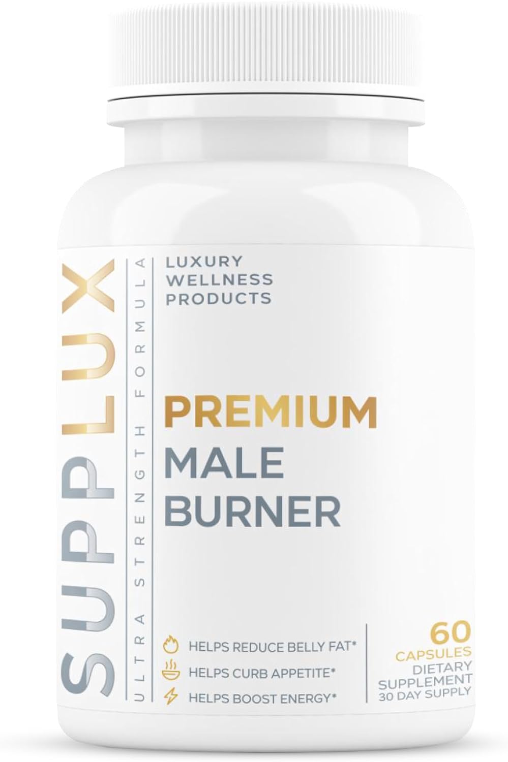 Premium Fat Burner for Men - Weight Loss Pills for Men to Shed Belly Fat Fast, Appetite Suppressant & Boost Energy | 5 Premium Ingredients to Shed Stubborn Fat, Size - Diet Pills - 60 Capsules