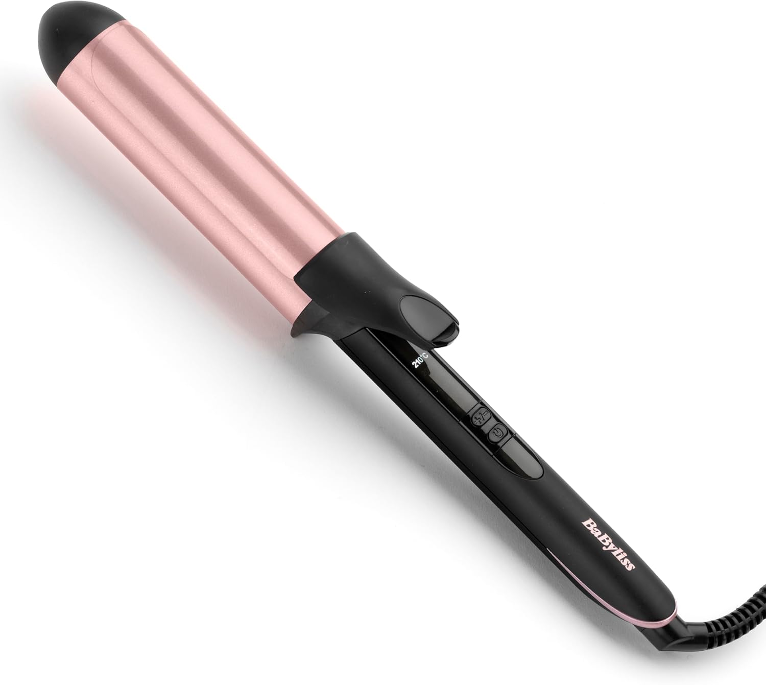 Babyliss Rose-Quartz 38mm Curling Tong - Natural Waves & Big Curls, Pink