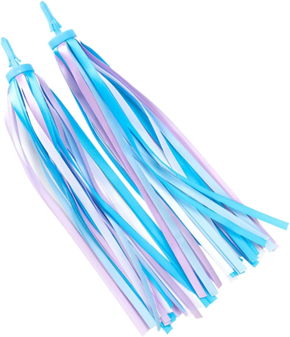 ibasenice Handlebar Streamers for Bikes and Scooters of Decorative Tassels and White Fun Bike Accessories for Tricycles and Scooters Easy to Install