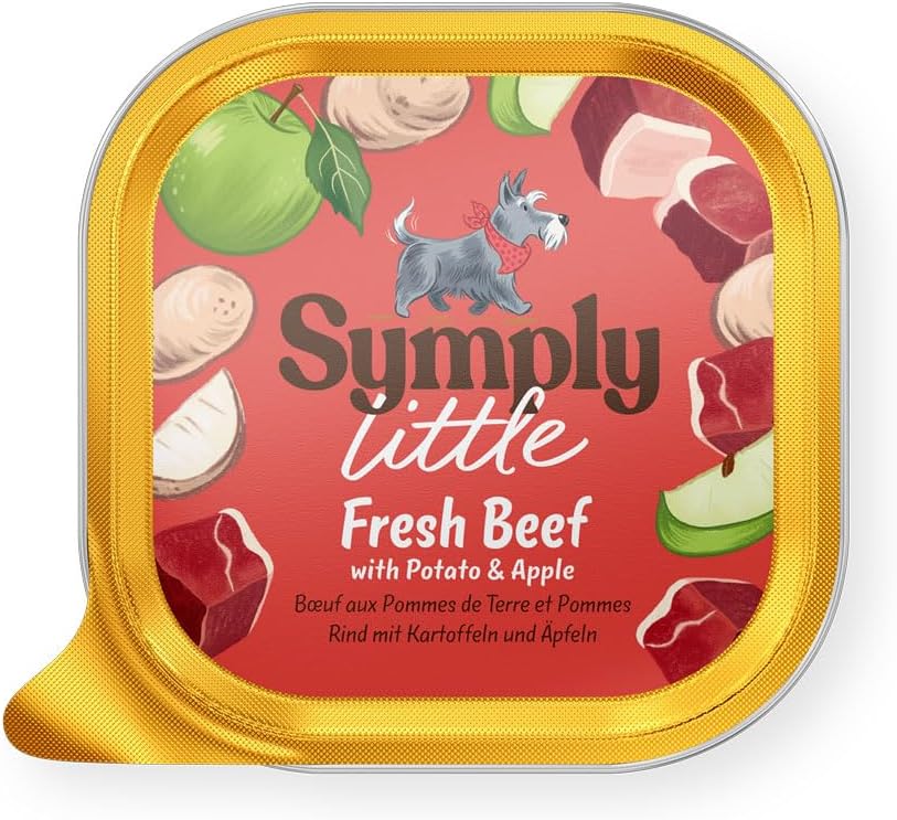 Symply Little Wet Dog Food, Beef with Potato & Apple, For Small Dogs, (11 x 100g)
