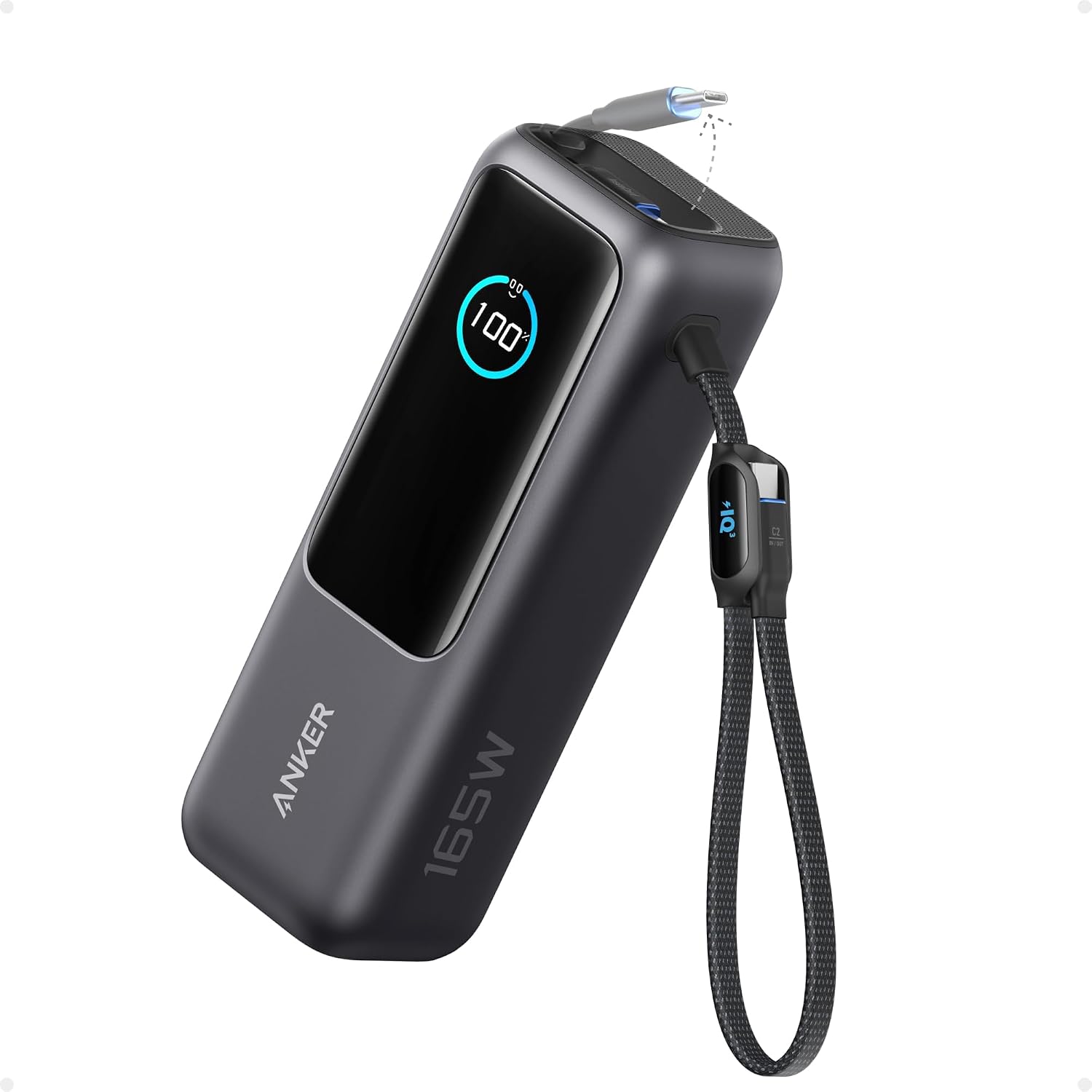 Anker Power Bank, 25,000mAh Travel Essential with 165W Total Output