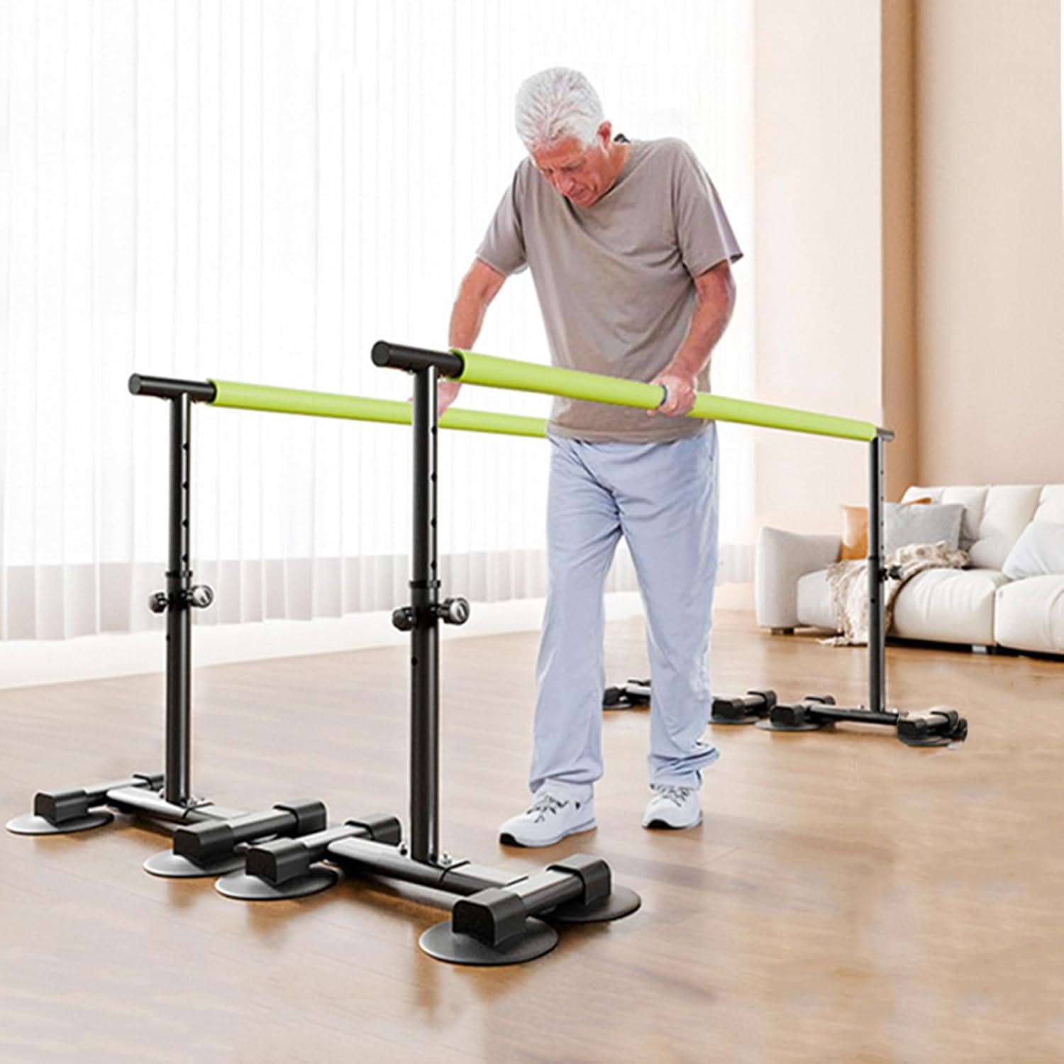 Parallel Bars for Physical Therapy, 6.57Ft, Height Adjustable