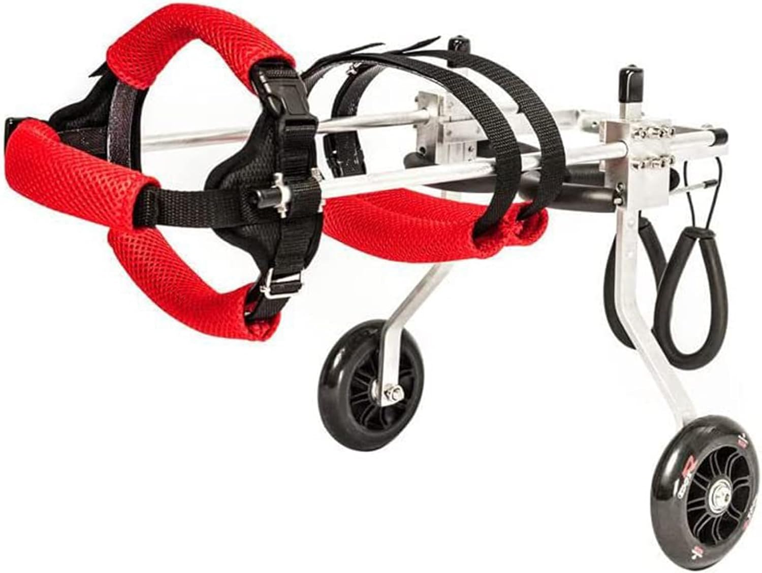 Adjustable 2-Wheel Dog Wheelchair for Small Pets, Lightweight & Easy to Assemble, Helps Paralyzed Hind Legs Regain Mobility - Size M