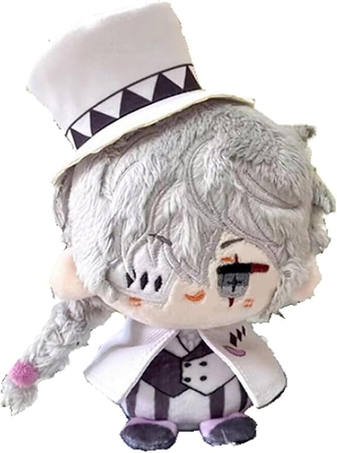 Small Size Anime BSD Figure Plush Doll- Dazai Osamu Plush (4 inch), Keychain Anime Figure Stuffed Gift for Fan