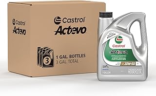 Castrol Actevo 4T 20W-50 Synthetic Blend Motorcycle Oil, 1 Gallon, Pack of 3