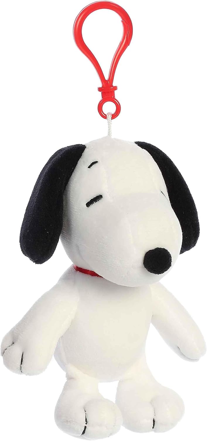 Aurora® Timeless Peanuts® Snoopy Clip-On Stuffed Animal - Classic Characters - Lasting Memories - White 5 Inches