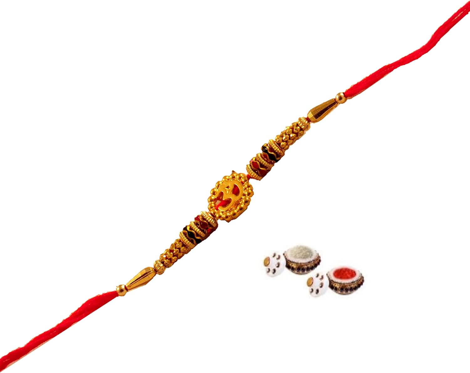 om rakhi for brother | rakhi for brother and bhabhi | Rakhi combo | rakhi set | rakhi for rakshabandhan, Midiam, Metal, no gemstone