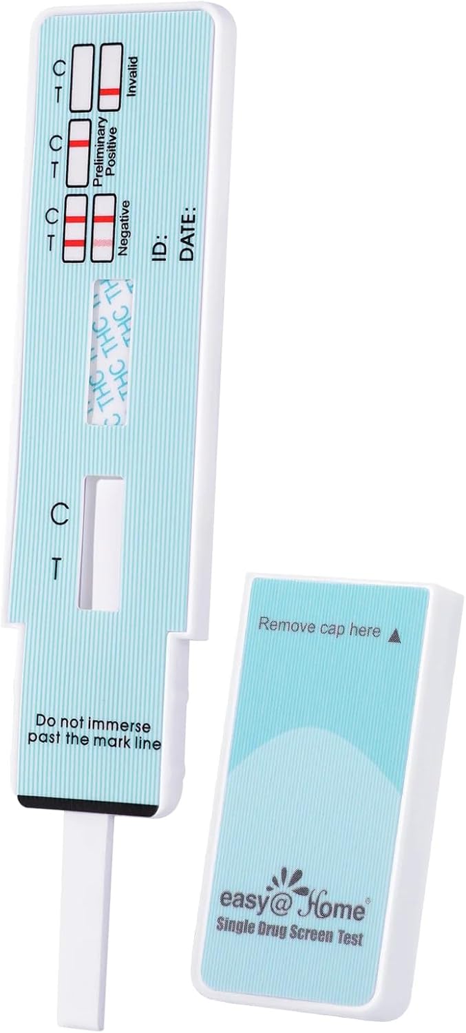 Easy@Home Single Drug Screen Test (Cannabinoids Urine Test) - Marijuana THC Drug Test Kit for Home Cutoff Level 50ng/mL Individually Wrapped Single Panel Testing- #EDTH-114 (6 Pack)