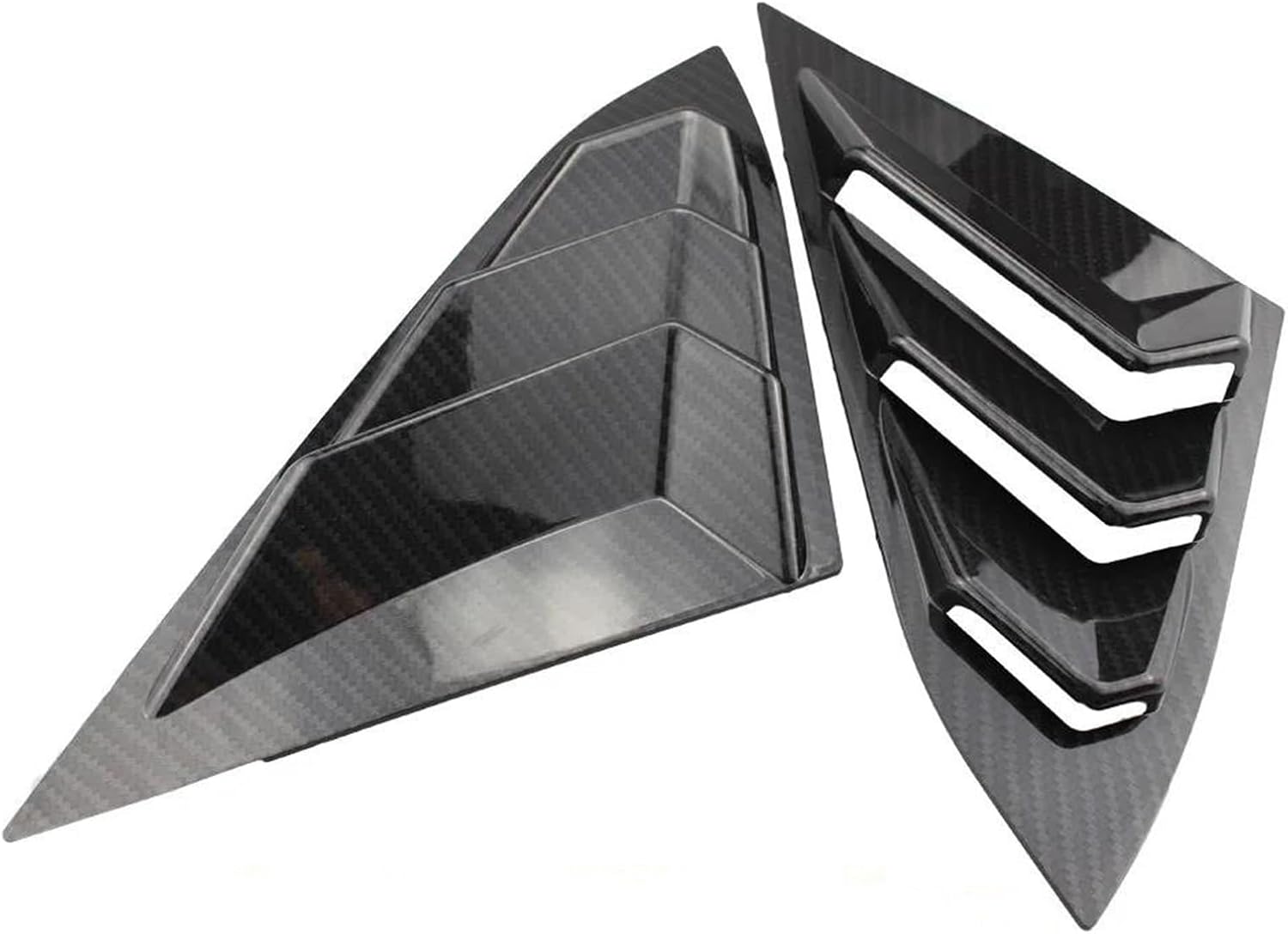 DQRG Rear Spoiler Car Rear Quarter Spoiler Panel Side Vent Window Louver For Civic Seden Only 2016 2017 2018 2019 2020 Sun Shade Cover Rear Wing Spoiler(Carbon Look)