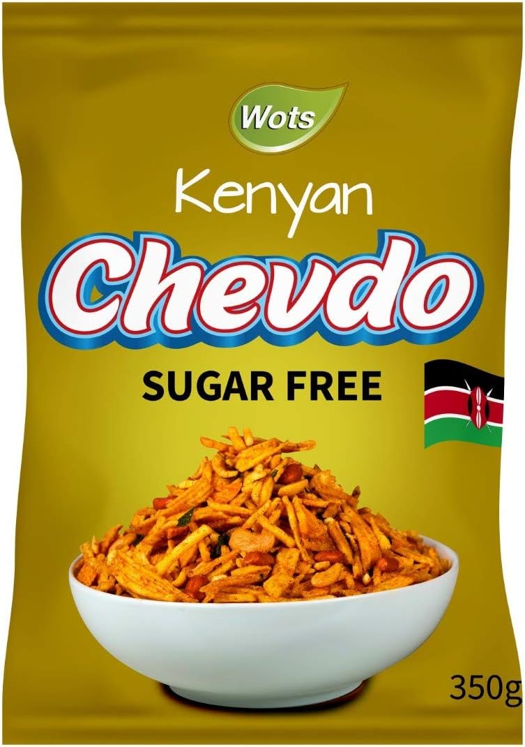 Bharti Ben Wots Kenyan Chevdo Chevda Sugar Free Snack Mix 350g (Pack of 2)
