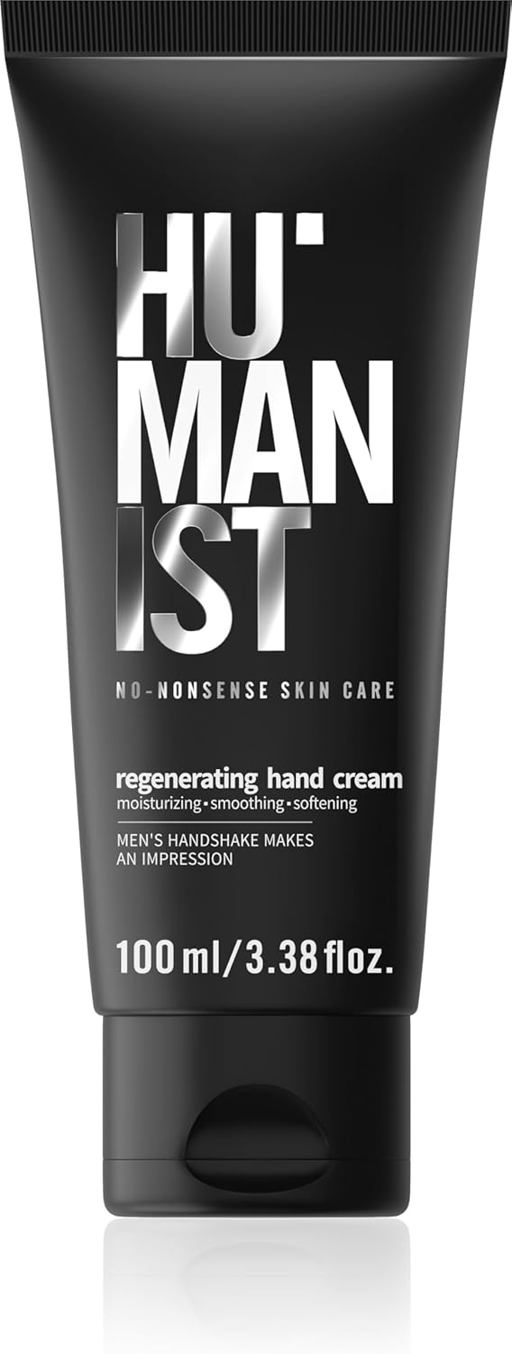 HUMANIST – Men’s Care – Regenerating Hand Cream – Moisturizes – Smooths – Nourishes – Shea Butter, Cotton Seed Oil, Soy Oil, Vitamin E – 100 ml