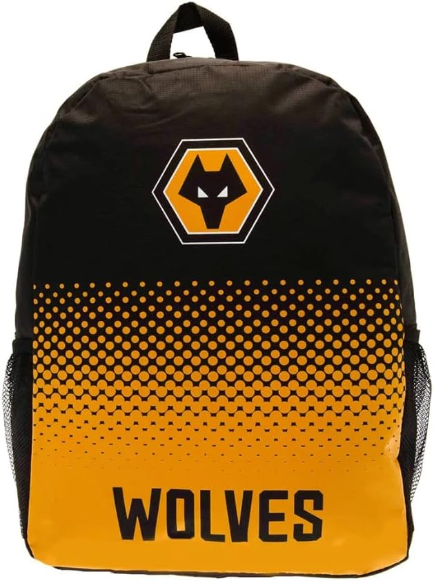 Premier Life Store Wolverhampton Wolves Fade Backpack Football Gift Boys & Girls School Bag
