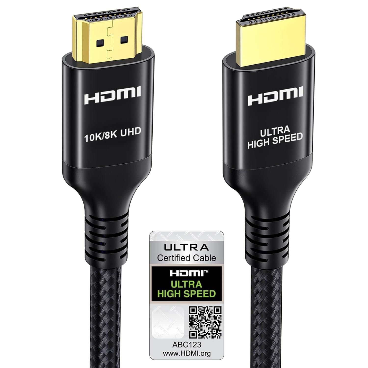 Etseinri HDMI 2.1 Cable 2M Certified 10K 8K 4K Ultra High Speed HDMI® Cable 1440P@240/165/144/120Hz HDMI Lead 48Gbps Braided Cord HDCP 2.2 Dolby Atmos Vision eARC HDR for Gaming Monitors TV Soundbar