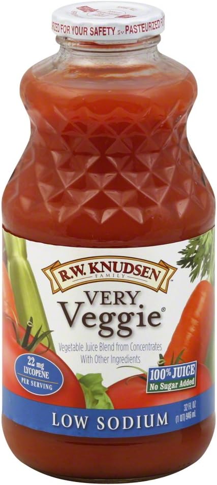 Knudsen Juice-Very Veggie/Low Salt(95% Organic), 32-Ounce (Pack of 6)