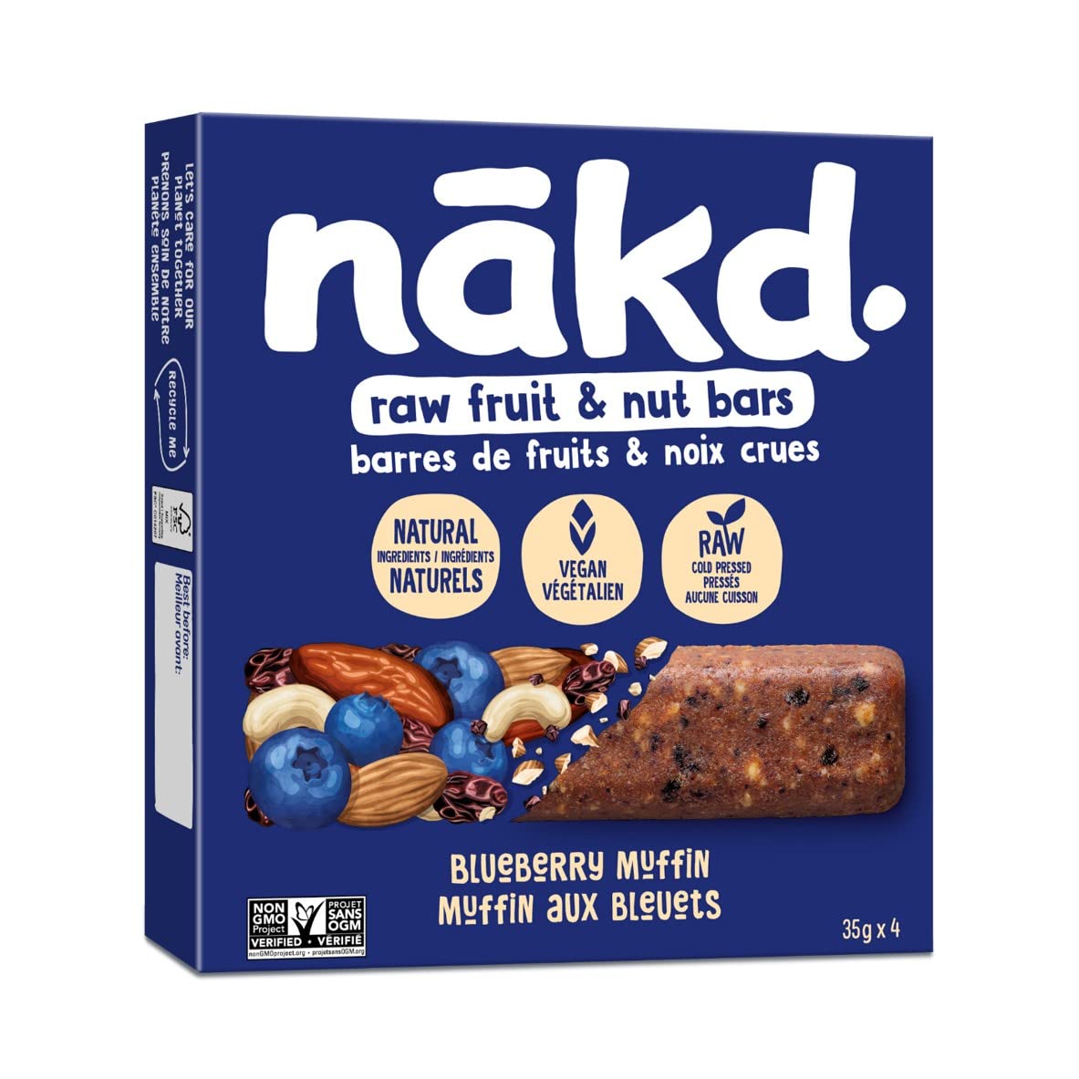 Nakd Blueberry Muffin Bar 4pk, 35 GR