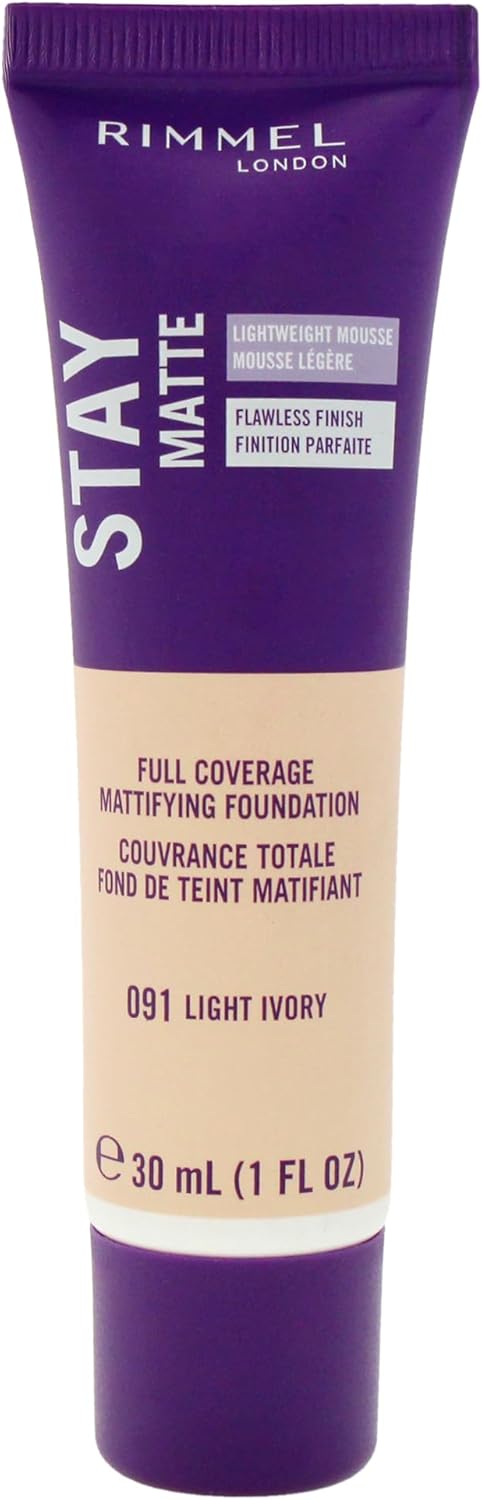Stay Matte Lightweight Mousse Foundation - 091 Light Ivory by Rimmel London for Women - 1 oz Foundation