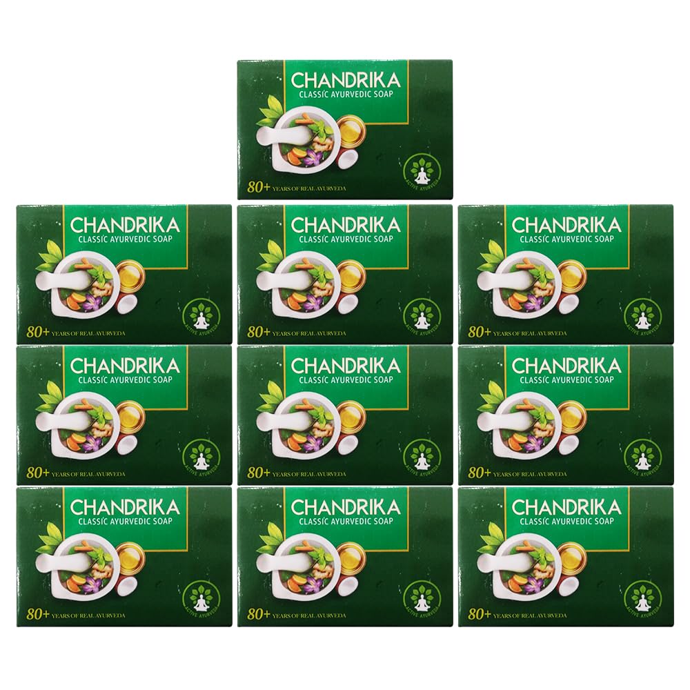 Chandrika Soap Ayurvedic Herbal And Vegetable Oil Soap - 2.64 Oz - Case Of 10