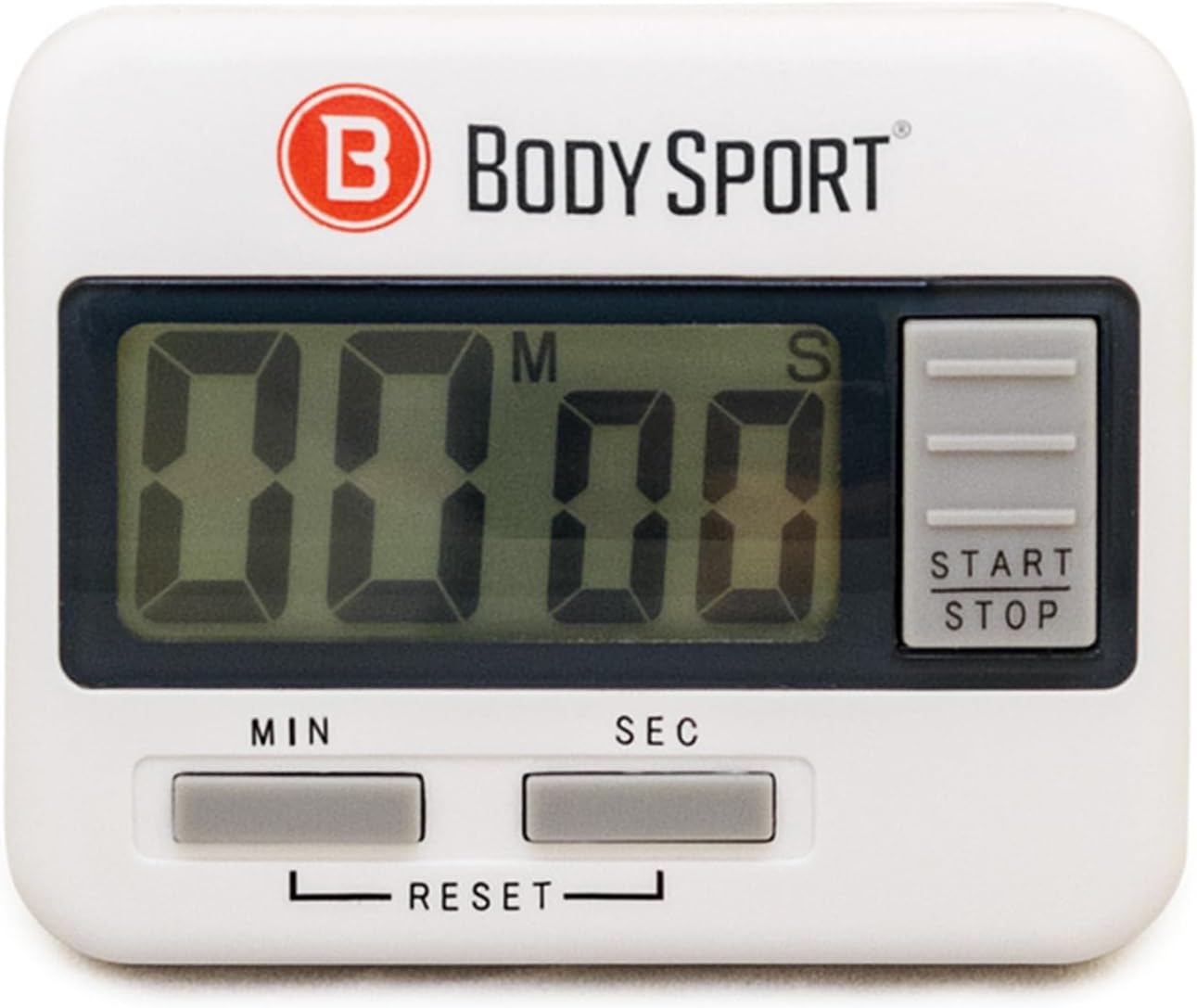 Body Sport Digital Timer – Sports Stopwatch and Countdown Timer for Fitness & Exercise Routines – Multifunctional Timer for Gym, Kitchen, Classroom, and Office Settings – Easy to Use – Battery