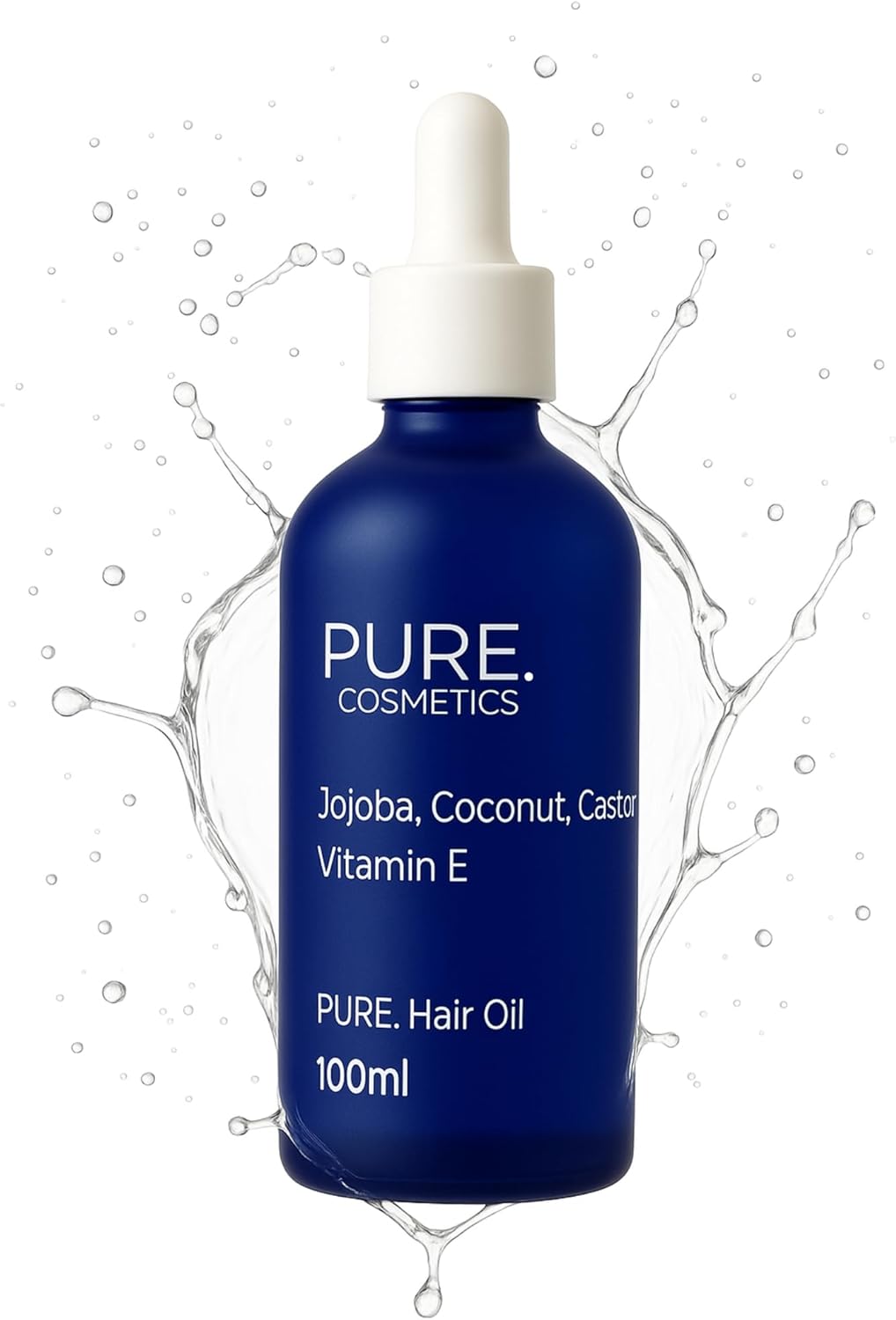 PURE. Scalp & Hair Growth Oil – Repair Treatment with Castor, Jojoba, Coconut & Vitamin E – Hot Oil Hair Treatment for Dry Scalp & Prevents Loss, Perfect for Men and Women – Vegan 100 ML