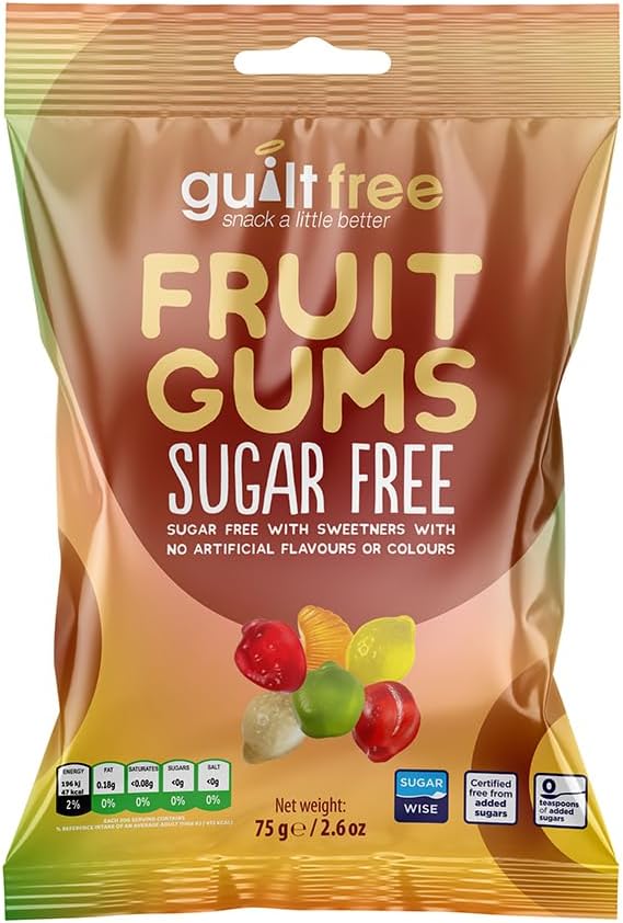 Sugar Free Fruit Salad Gummy Sweets Gummies Gums | for Diabetic Gift Hamper Basket Available - Perfect for Gifting | 75g (Pack of 1)