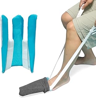 Sock Aid Device for Seniors, Sock Aids for Putting and Off Socks, Sock Helper for Pregnant Women and Disability, Easy On and Off Stocking Slider, Handicapped Avoid Bending Sock Assistant Device