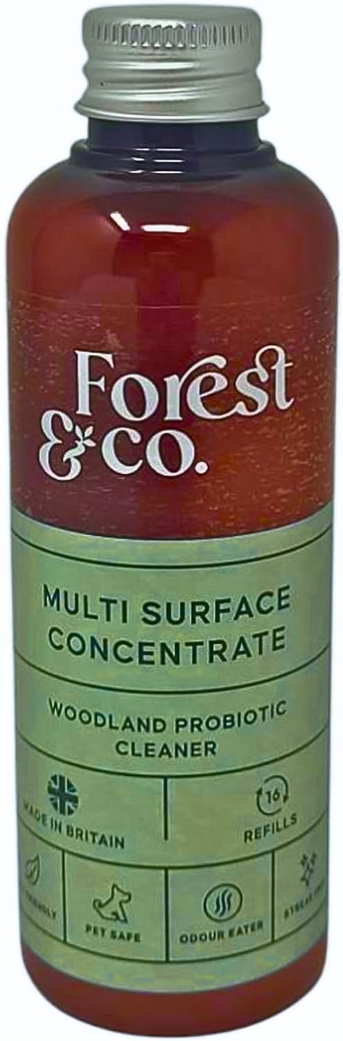 Forest&Co, (16 refills) Multi-surface Concentrate Refill - Non-Toxic, Streak-Free, Pet Safe, Eco Friendly, Natural Woodland Probiotics - All Purpose - All Surfaces