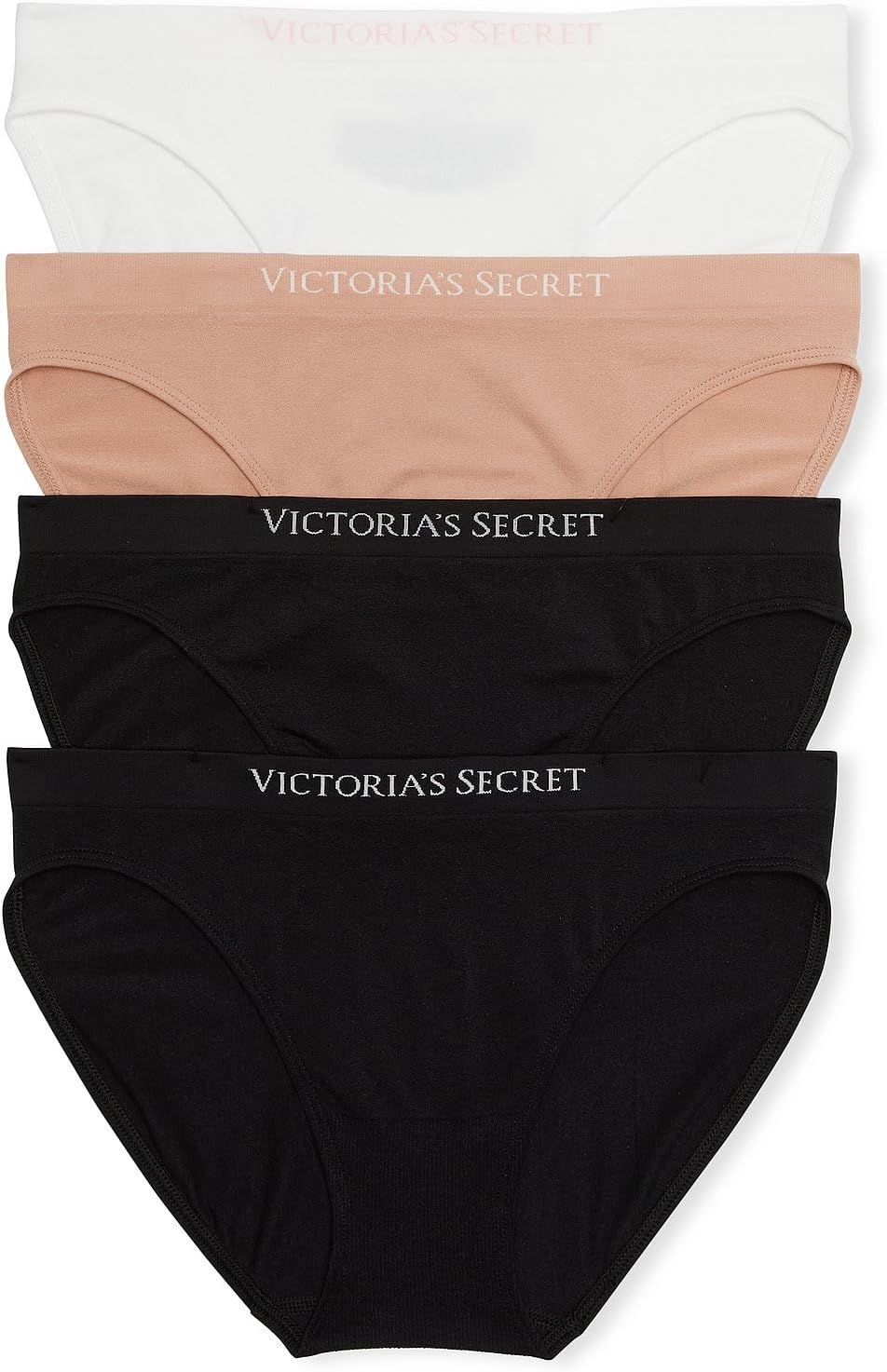Victoria's Secret Women's Seamless Bikini Underwear, Moderate Coverage Panties for Women, Multi Pack (XS-XXL)