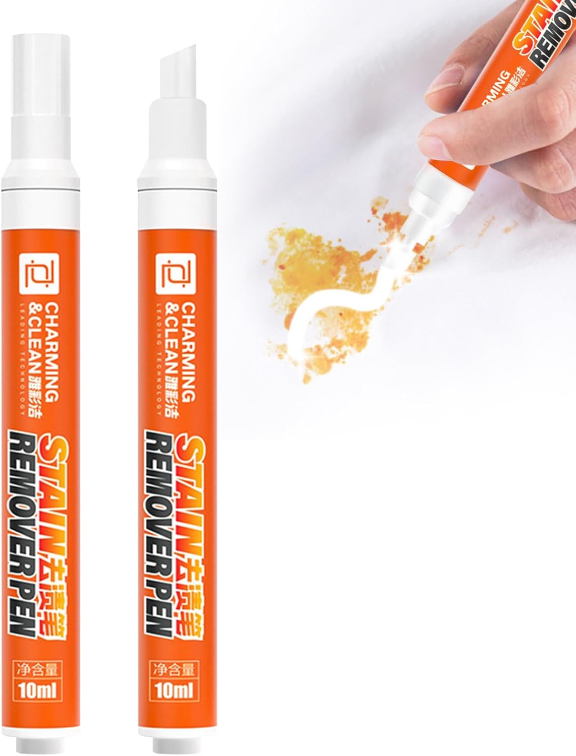 Instant Stain Remover Pens, 2Pcs Multipurpose Wash Free Stain Remover Pens Travel Stain Remover Pen Quick Effect And Drying, Travel Pocket Size