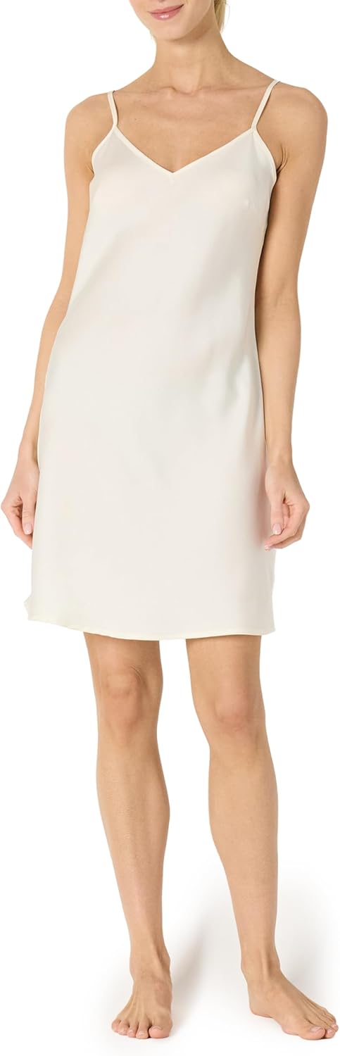 Amazon Essentials Women's Satin Sleepwear Cami Slip Mini Nightgown