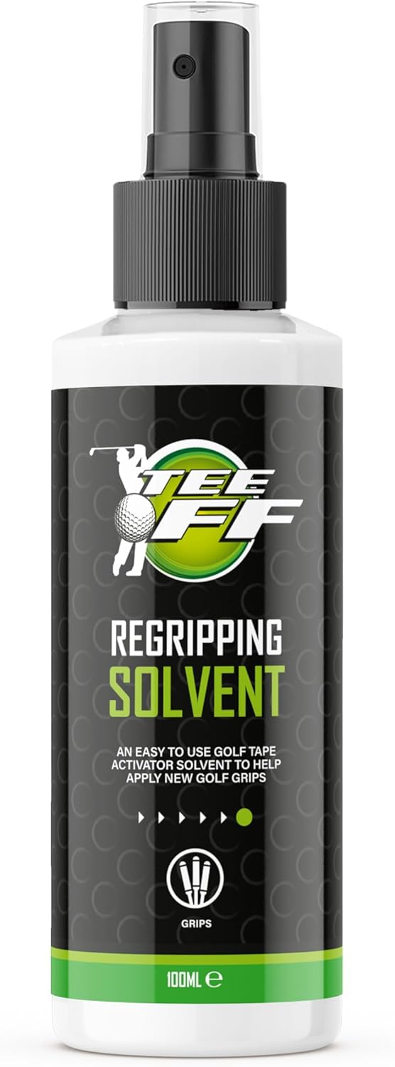 Tee Off - Golf Regripping Solvent Spray | Grip Tape Activator Solution For Easy Installation - 100ml