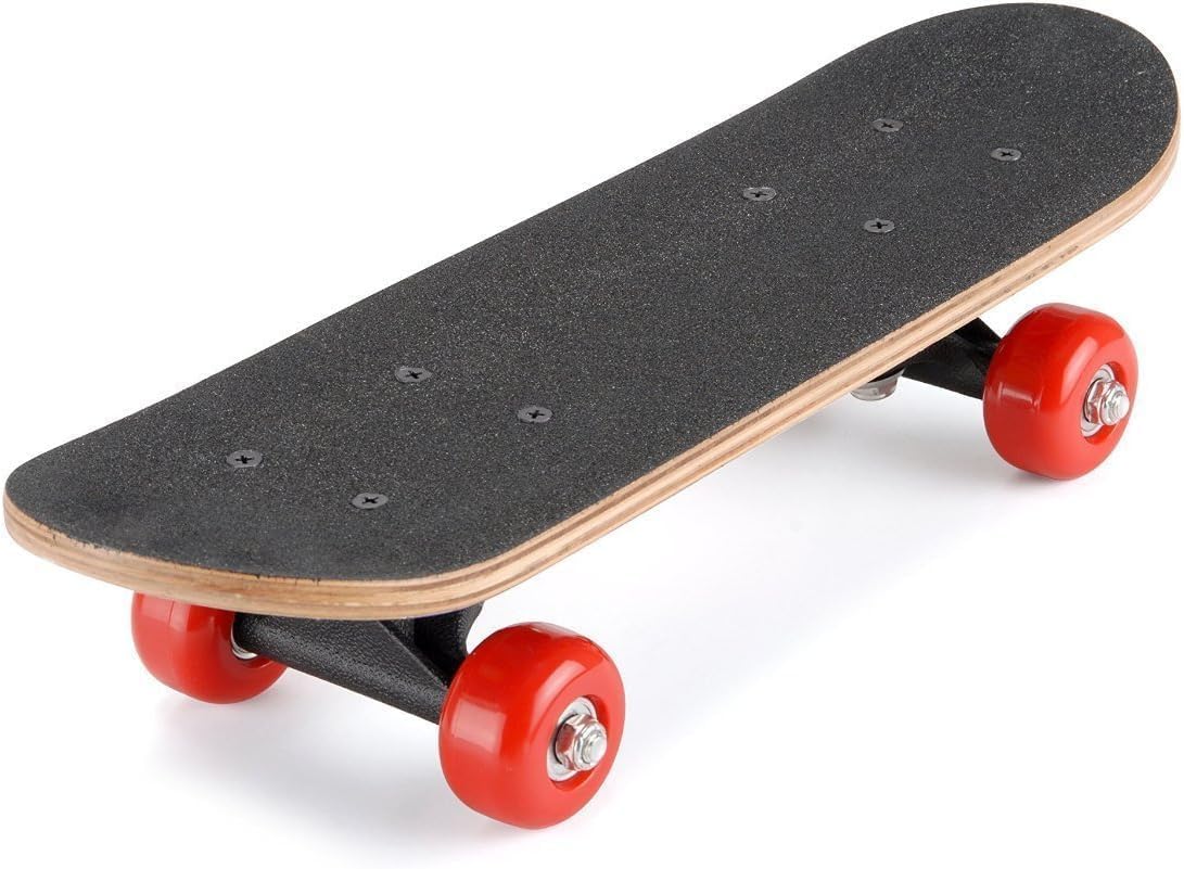 Kids Mini Complete Skateboard 17" (43cm) - Childrens Beginner Assorted Design Mini Skate Board With ABEC 5 Smooth Roll Bearings