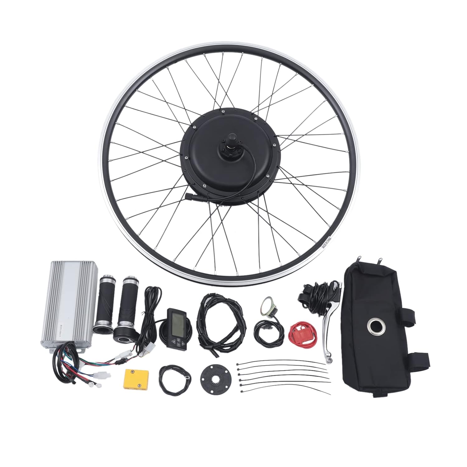 48V 1500W 26'' E-Bike Rear Wheel LCD Motor Conversion Kit Electric Bicycle Motor,not include batteries