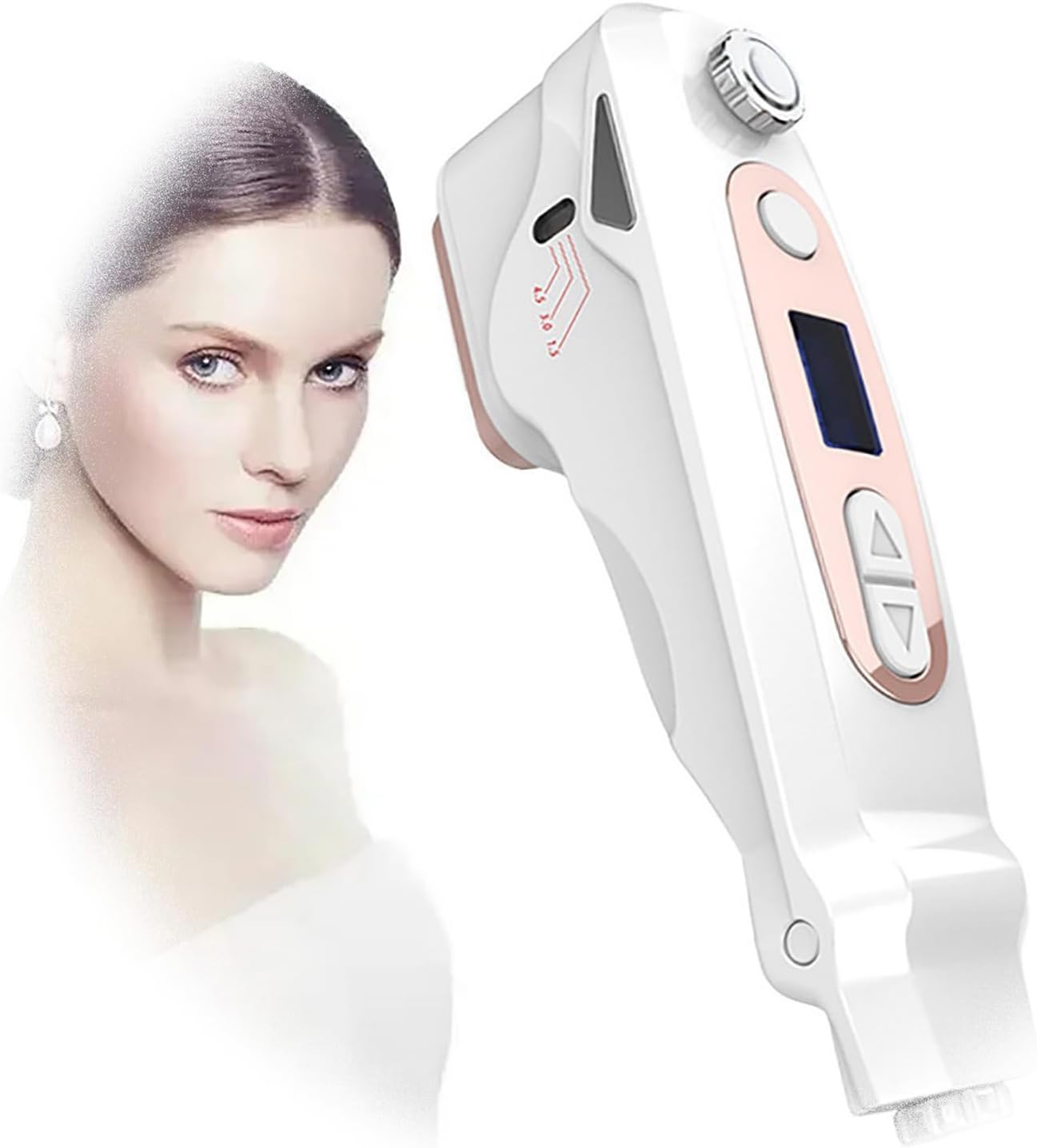 Mini Hifu Facial Lifting Beauty Machine Skin Tightening Wrinkle Removal Skin Care Equipment Massager for Home and Beauty Salon Use, White