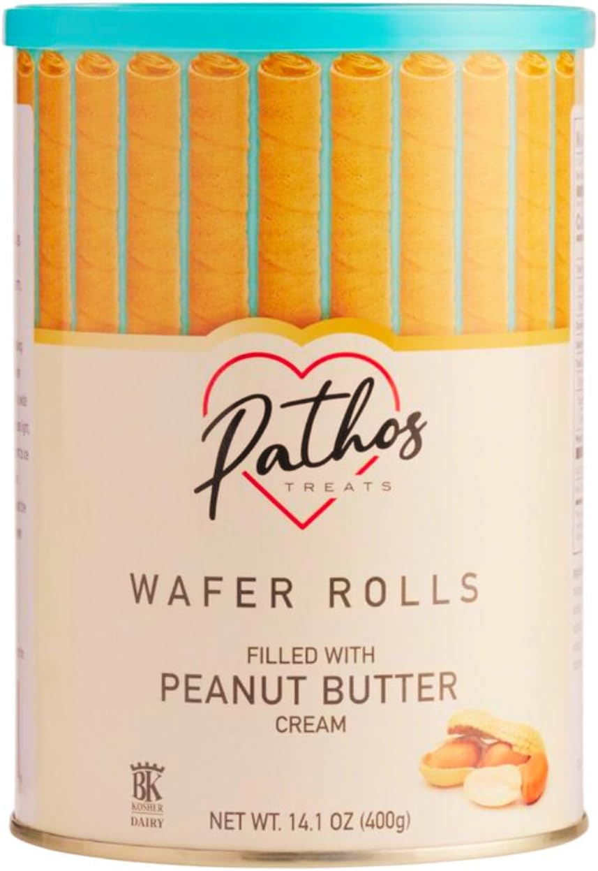 Mother's Day Gift - Wafer Rolls - Peanut Butter Filled Wafer Rolls | Delicious Crispy Rolls | 400g | Luscious Cream Filling | Gift For All Occasions | Sweet Treat Snack