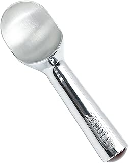 Zeroll Original Ice Cream Scoop with Unique Liquid Filled Heat Conductive Handle Simple One Piece Aluminum Design Easy Release Made in USA, 4-Ounce, Silver