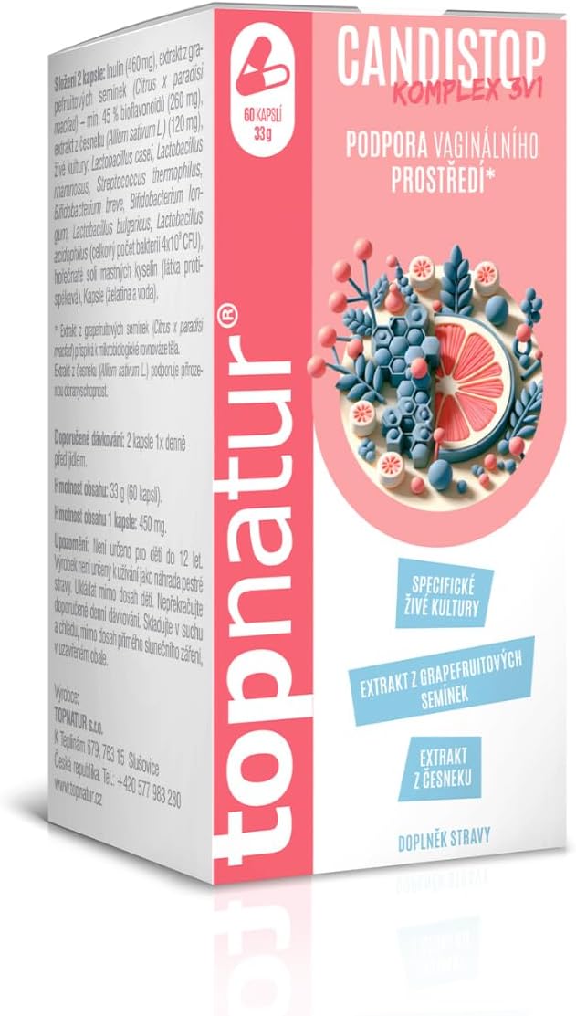 CANDISTOP Candida Cleanse and Yeast Support | Thrush Treatment for Women | Natural Supplement with Probiotics, Inulin, GSE and Garlic Prevents BV Infections and Restores Balance!