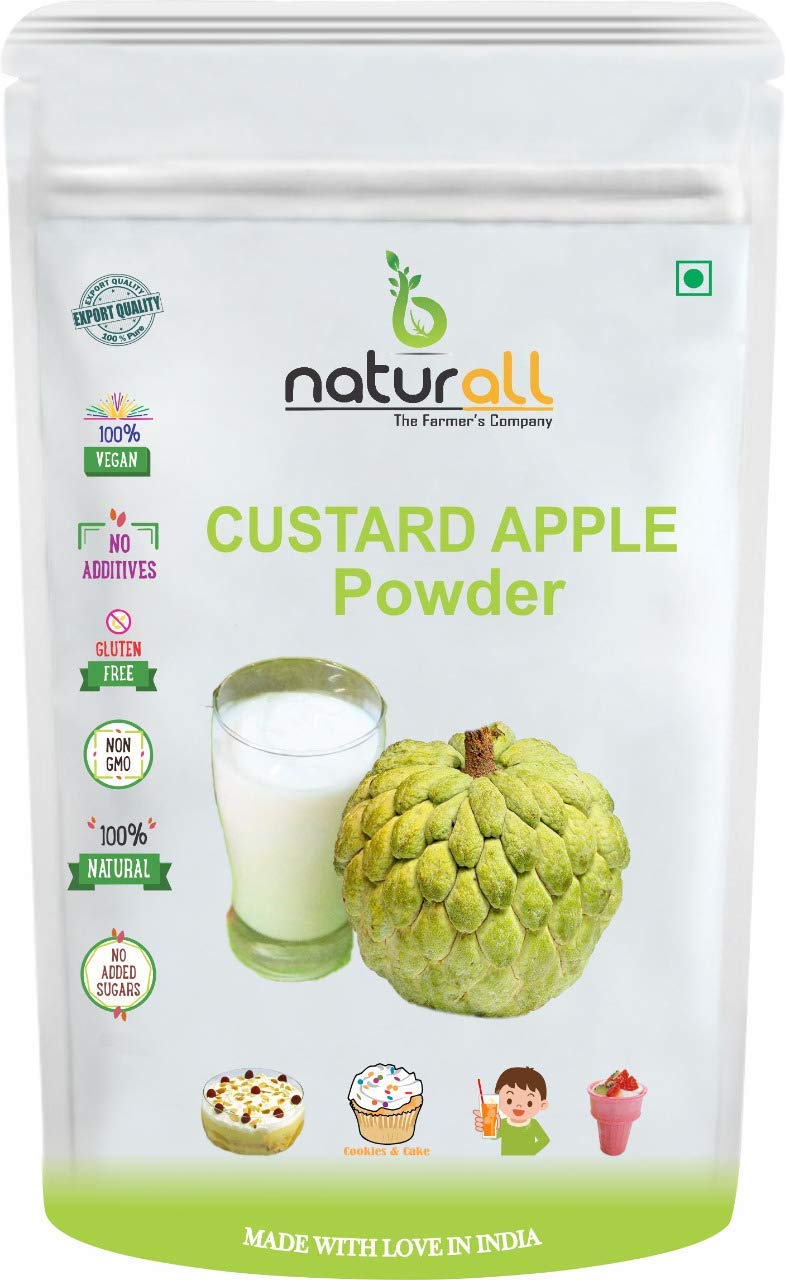 Veena Custard Apple Fruit Powder | Sitaphal Powder | Dry, No Added Sugars and Preservatives - 500 GM by B Naturall