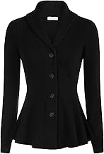Belle Poque Women Vintage Cardigan Sweater Shawl Lapel Button Down Sweater Outwear Coat