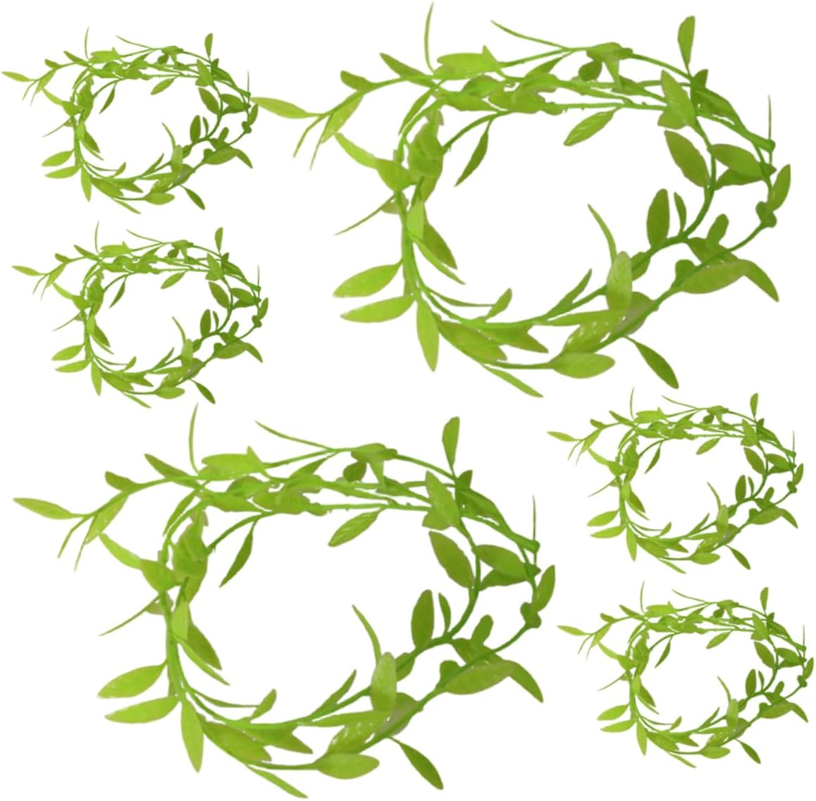 Mobestech 6pcs Miniature Artificial Leaf Vines Garland Faux Greenery for Dollhouse Mini Garden Decoration Realistic Texture Year Round Vibrant Faux Foliage Craft Accessory