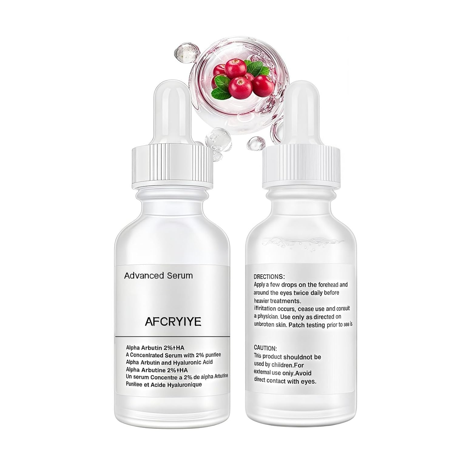 2% Alpha Arbutin + Hyaluronic Acid Facial Serum - Brightening Serum for Dark Spots, Fade Acne Scars & Pigmentation - Helps Reduce The Appearance of Melasma & Blemishes - 1 Fl Oz (2PC)