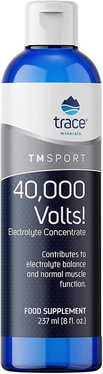 Trace Minerals, 40,000 Volts!, Electrolyte Concentrate, 237 ml, Mineral Mix, Gluten Free, Soy Free, Vegan