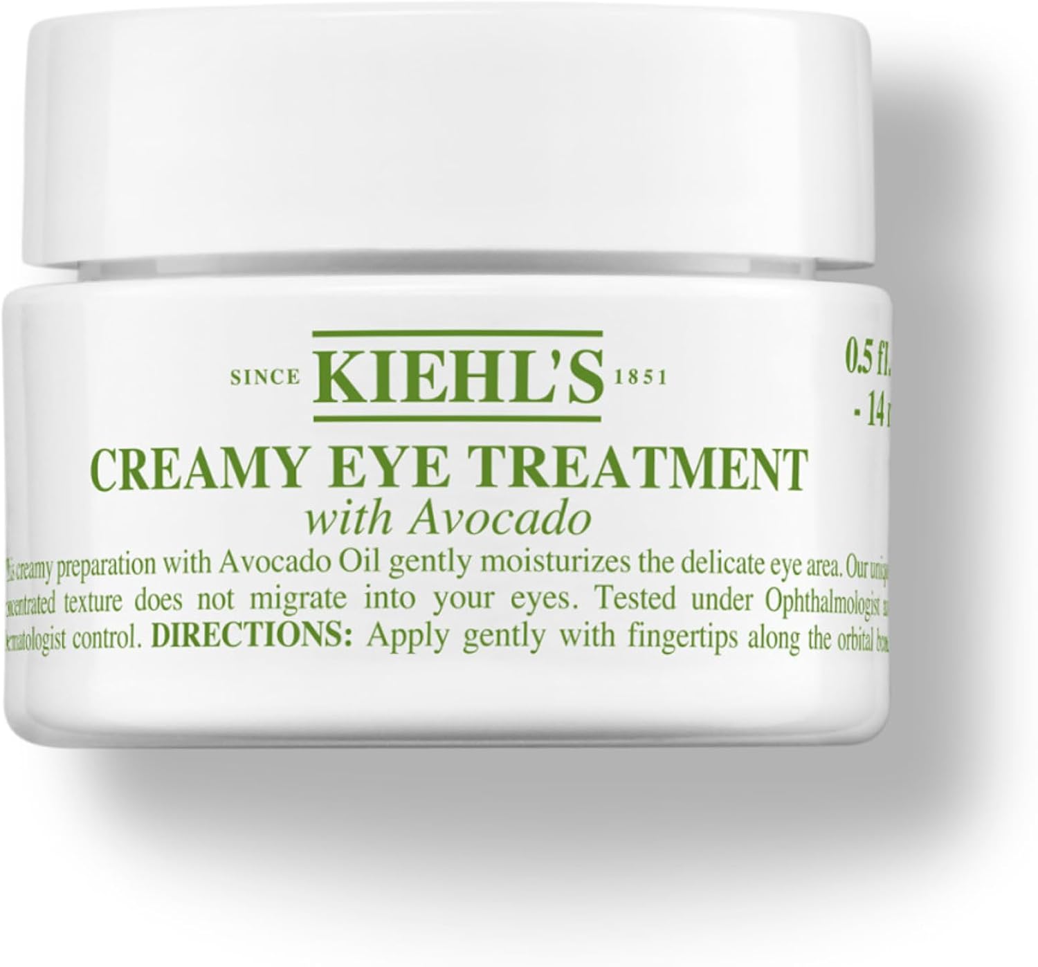 Kiehl's Creamy Eye Treatment with Avocado, Hydrates for a Revitalised Eye Area, Formulated with Avocado Oil, Creamy Texture, 99% Natural Ingredients/Formula, for All Skin Types, 28Ml
