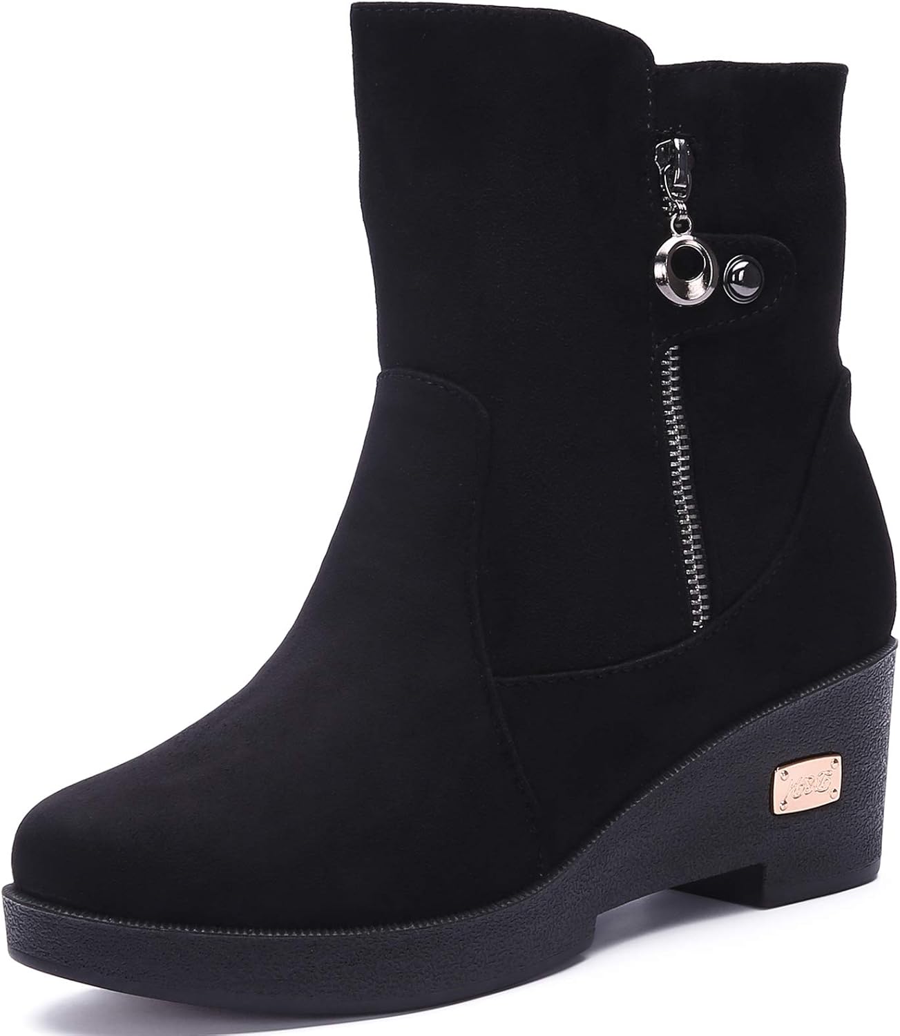 Gaatpot Womens Winter Boots Ladies Warm Fur Lining Ankle Booties Outdoor Anti-slip Snow Boots Shoes Size 2.5-7UK
