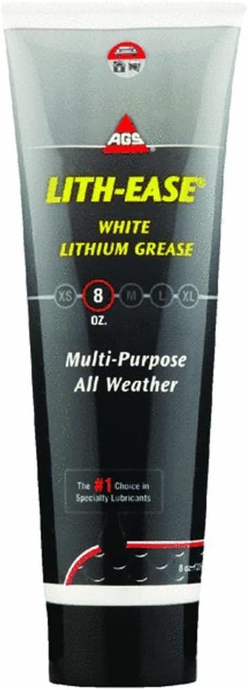 Lith-Ease Premium White Lithium Grease 8oz Tube - Heavy-Duty, Multipurpose Lubricant for Automotive, Industrial & Household Use - Long-Lasting, Water & Heat Resistant, Rust Prevention