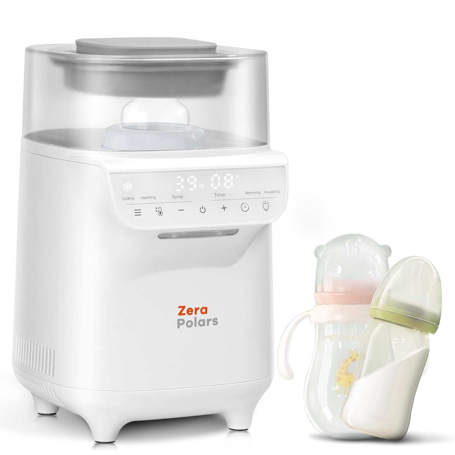 Baby Bottle Warmer,8-In-1 Bottle Warmer For Breastmilk,Low Temperature Preservation,Thawing,Heating,Keeping Warm,Timing Functions,Bottle Warmers For All Bottles,Newborn Essentials Must Have